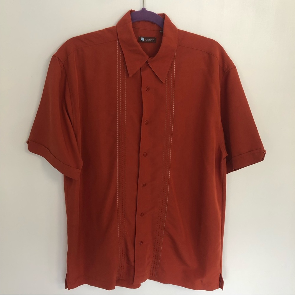 CENTRO Men’s Redwood Short Sleeve Casual Shirt Size M NWT